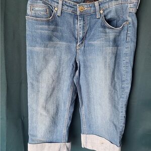 Seven7 Light Blue Rolled Cuff Cropped Jeans